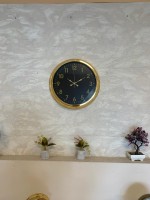 Golden Night Luxury 40 cm Metal Duvar Saati