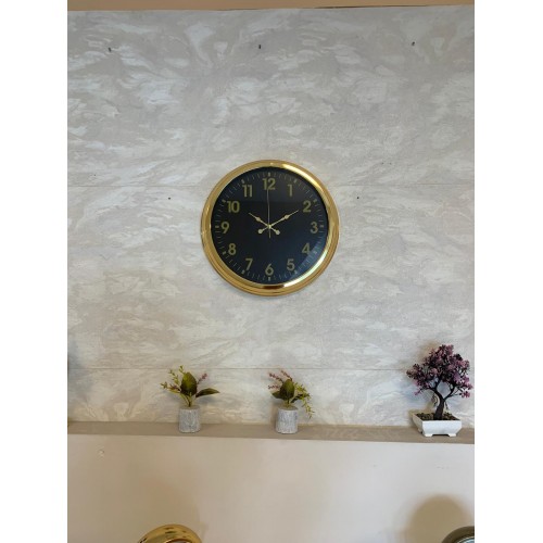Golden Night Luxury 40 cm Metal Duvar Saati