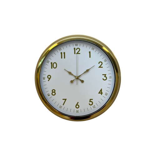Elegant Gold Frame 40 cm Metal Duvar Saati
