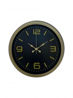 40 cm Metal Eskitme Vintage Duvar Saati – Şık Metal Altın Rakamlı