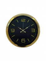 Gold Modern Rakamlı 40 cm Metal Duvar Saati