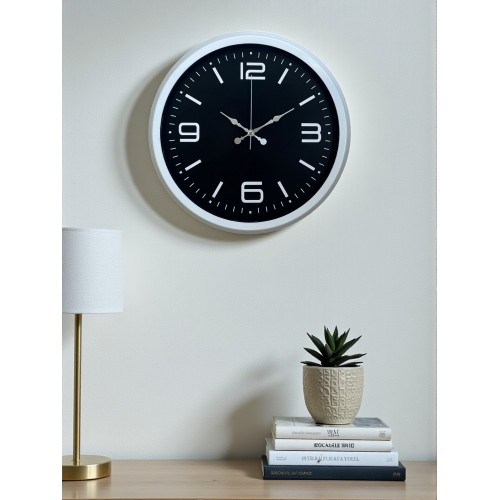 Prime White 40 cm Metal Modern Duvar Saati