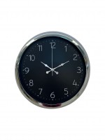 Dekoratif Ve Şık 40 cm Krom Metal Duvar Saati