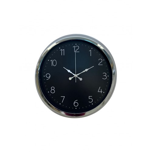 Dekoratif Ve Şık 40 cm Krom Metal Duvar Saati