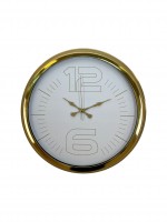 Elegant White Gold 40 cm Metal Duvar Saati