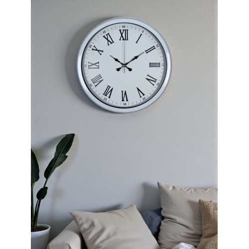 White Prime Roma Rakamlı 40 cm Metal Duvar Saati
