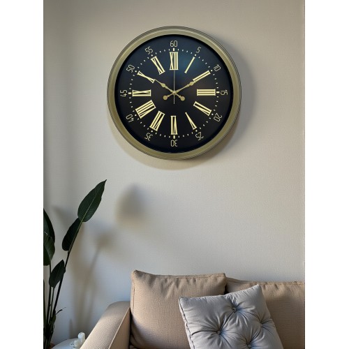 40 cm Metal Antik Roma Eskitme Duvar Saati