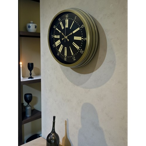 40 cm Metal Antik Roma Eskitme Duvar Saati