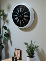 Elegance White 40 cm Metal Duvar Saati