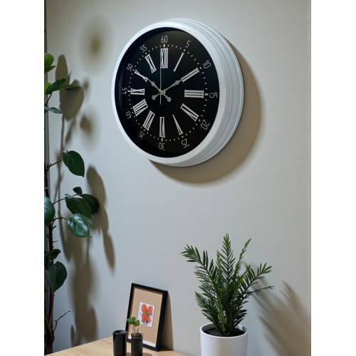 Elegance White 40 cm Metal Duvar Saati