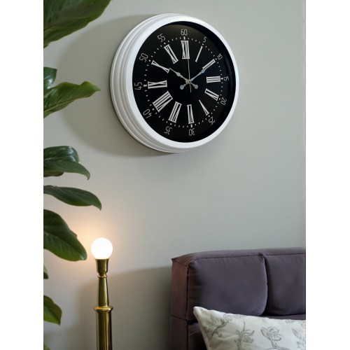 Elegance White 40 cm Metal Duvar Saati