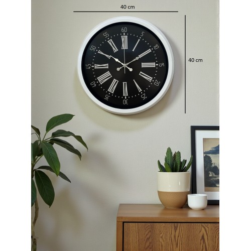 Elegance White 40 cm Metal Duvar Saati