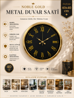 Noble Gold Black 40 cm Metal Duvar Saati