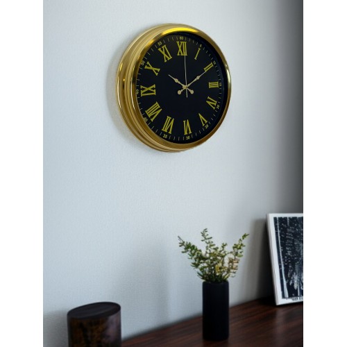 Noble Gold Black 40 cm Metal Duvar Saati