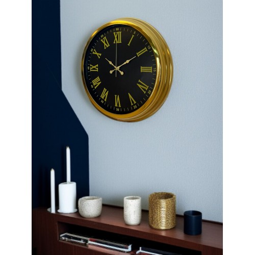 Noble Gold Black 40 cm Metal Duvar Saati