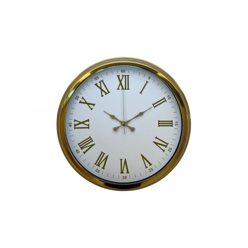 Royal White Gold 40 cm Metal Duvar Saati