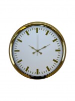 Gold & White Lüks Tasarım 40 cm Gold Metal Duvar Saati