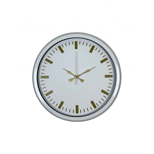 Beyaz Zarafet 40 cm Metal Duvar Saati