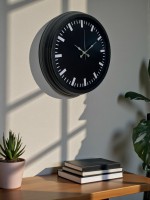 Black Baseline 40 cm Metal Duvar Saati