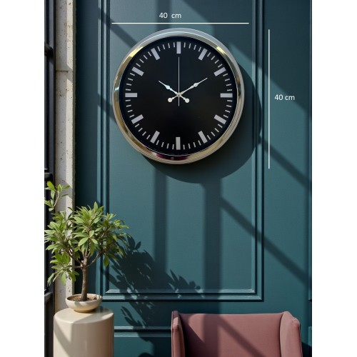 Elegance 40 cm Metal Dekoratif Duvar Saati