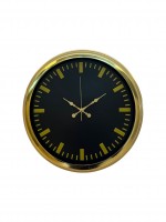 Zarif Klasik Stil 40 cm Metal Gold Duvar Saati