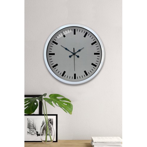 40 cm Metal Beyaz Modern Duvar Saati