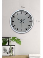 40 cm Metal Beyaz Modern Duvar Saati