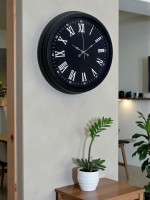Luxury Black 40 cm Metal Duvar Saati
