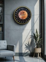 40 cm Eskitme Metal 24 Saat Göstergeli Özel Tasarım Duvar Saati (PL-4095E)