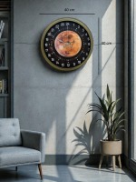 40 cm Eskitme Metal 24 Saat Göstergeli Özel Tasarım Duvar Saati (PL-4095E)