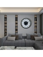 Krom Şıklık Sade 60 cm Çarklı Duvar Saati