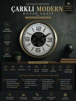 Antique Motion 60 cm Çarklı Duvar Saati