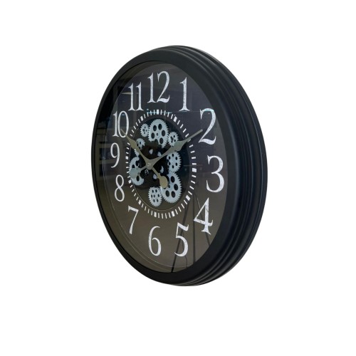 Heritage Black 60 cm Çarklı Duvar Saati