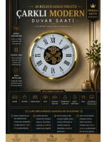 Aurelius Gold 60 cm Çarklı Duvar Saati (C-6054G)
