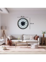 Silver Empire 60 cm Çarklı Krom Duvar Saati