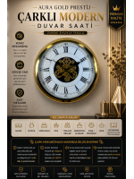Aurelius Gold 60 cm Çarklı Duvar Saati (C-6056G)