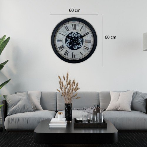 Black Atlas Series 60 cm Çarklı Duvar Saati