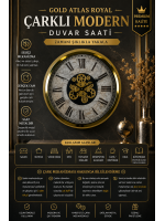 Gold Atlas Royale 60 cm Çarklı Duvar Saati