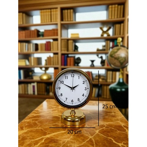 Elegance Gold 25 x 20 cm Metal Masa Saati