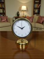 Vintage 25 x 20 cm Sade Metal Masa Saati