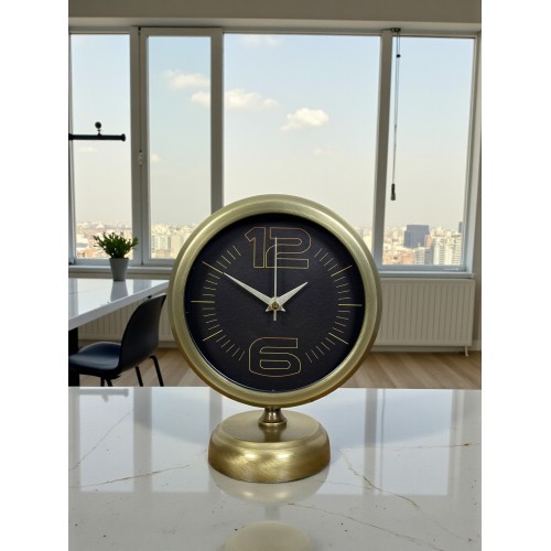 Retro Modern Tasarım 25 x 20 cm Metal Masa Saati