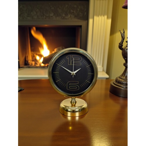 Elite Black Gold 25 x 20 cm Metal Masa Saati