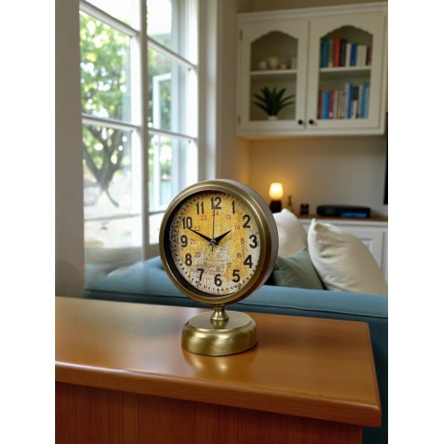 Antique Touch 25 x 20 Eskitme Metal Masa Saati