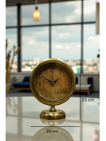 Retro Eskitme 25 x 20 cm Metal Şık Masa Saati