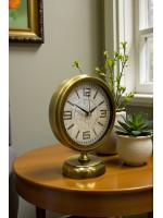 Premium Vintage 25 x 20 cm Eskitme Metal Masa Saati