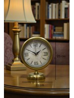 Premium Vintage 25 x 20 cm Eskitme Metal Masa Saati