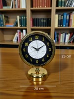 Mermer Işıltısı Gold 25 x 20 cm Metal Masa Saati