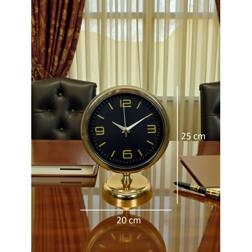 Midnight Gold 25 x 20 cm Metal Masa Saati