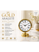 Gold Asaleti Roma 25 x 20 cm Metal Masa Saati