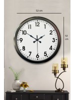Siyah Klasik 52 cm Modern Duvar Saati